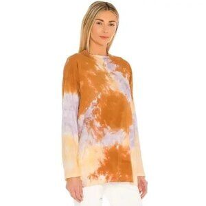 Free People We  Be Free Tie Dye Tee in a Lilac Woods colorway oversized Size M